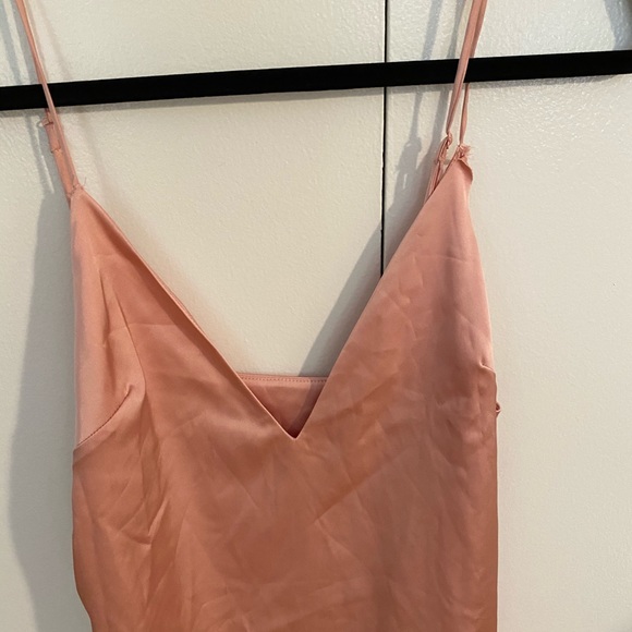 Pink Silk Slip Dress - Size 2/4 - Picture 2 of 3